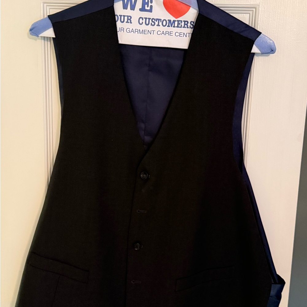 Calvin Klein Black Suit with vest - Picture 3 of 6